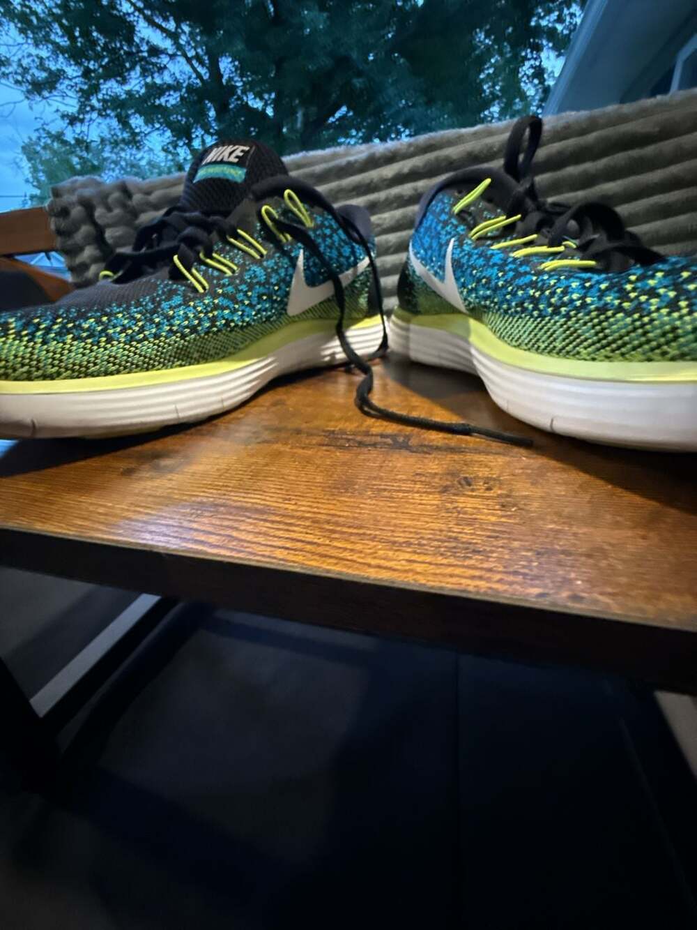 Nike Free RN Distance Men's Running Shoes Black Blue Lagoon Volt - Picture 4 of 9